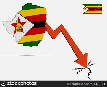 Zimbabwe republic economic crisis concept Vector illustration eps 10. Zimbabwe republic economic crisis concept Vector illustration