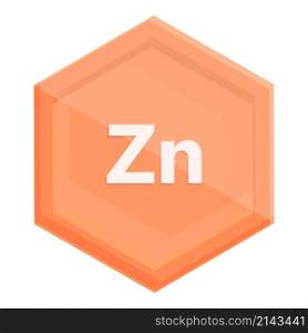 Zinc icon cartoon vector. Food vitamin. Zn nutrition. Zinc icon cartoon vector. Food vitamin