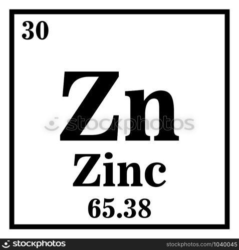 Zinc Periodic Table of the Elements Vector illustration eps 10.. Zinc Periodic Table of the Elements Vector illustration eps 10