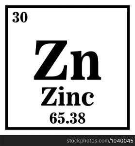 Zinc Periodic Table of the Elements Vector illustration eps 10.. Zinc Periodic Table of the Elements Vector illustration eps 10