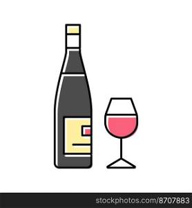 zinfandel red wine color icon vector. zinfandel red wine sign. isolated symbol illustration. zinfandel red wine color icon vector illustration