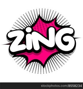 zing Comic book Speech explosion bubble vector art illustration for comic lovers