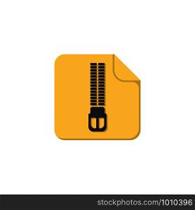 zip archive color icon in flat style, vector. zip archive color icon in flat style