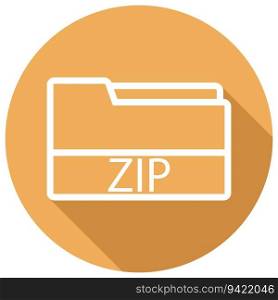 zip file icon vector template illustration logo design