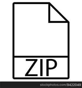 zip file icon vector template illustration logo design