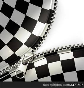Zipper, checkered
