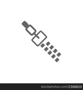 Zipper icon flat design illustration template vector