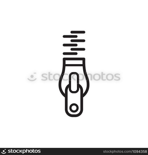 zipper icon vector logo template in trendy flat style