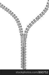 zipper isolated on a white background. 10 EPS