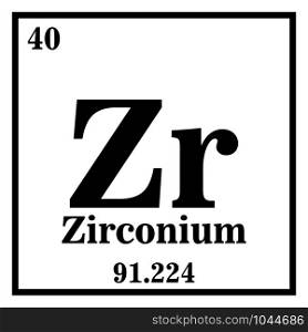 Zirconium Periodic Table of the Elements Vector illustration eps 10.. Zirconium Periodic Table of the Elements Vector illustration eps 10