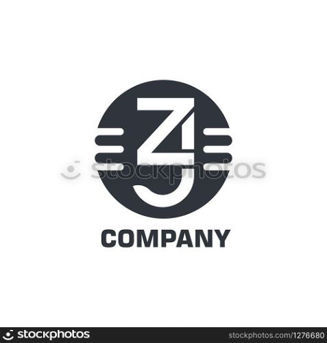 zj Letter Logo Template Vector Illustration