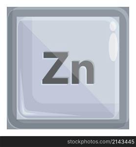 Zn mineral icon cartoon vector. Food vitamin. Element nutrition. Zn mineral icon cartoon vector. Food vitamin