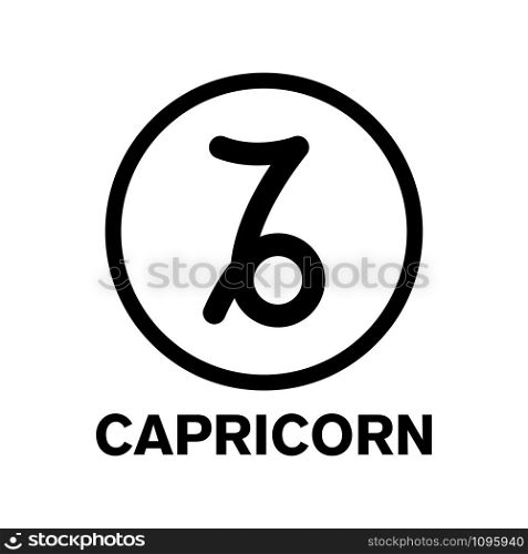 zodiac capricorn icon vector design template