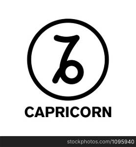 zodiac capricorn icon vector design template