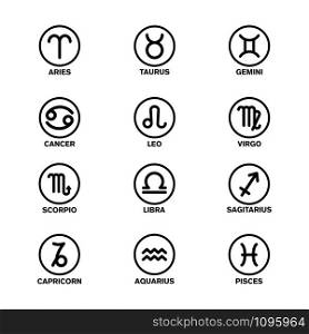 zodiac icon vector set design template