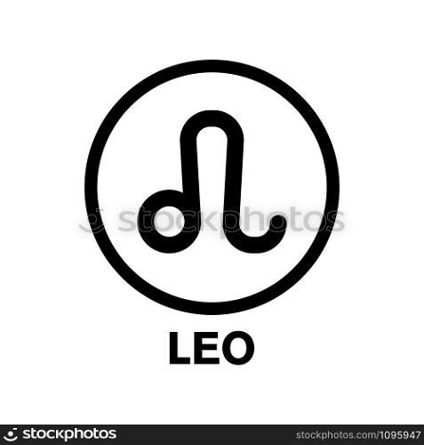 zodiac leo icon vector design template