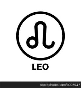 zodiac leo icon vector design template