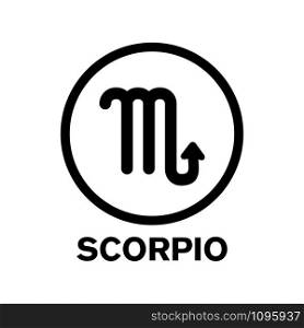 zodiac scorpio icon vector design template