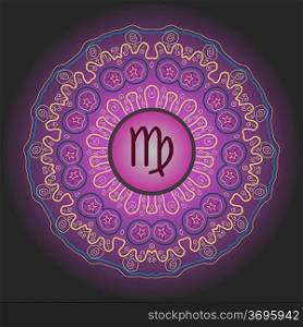 zodiac sign The Virgin (virgo ) violet
