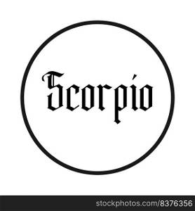 zodiac symbol scorpion icon vector illustration design