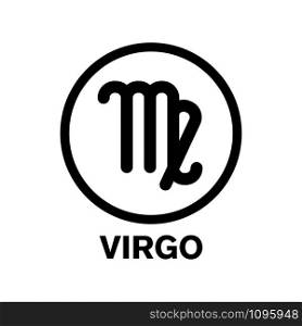 zodiac virgo icon vector design template
