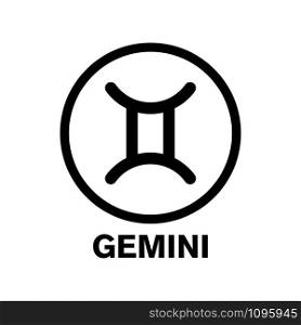 zodiak gemini icon vector design templay\