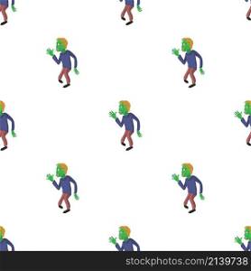 Zombie from the side pattern seamless background texture repeat wallpaper geometric vector. Zombie from the side pattern seamless vector