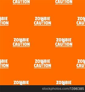 Zombie horror pattern vector orange for any web design best. Zombie horror pattern vector orange