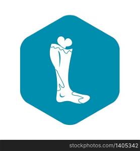 Zombie leg icon. Simple illustration of zombie leg vector icon for web. Zombie leg icon, simple style