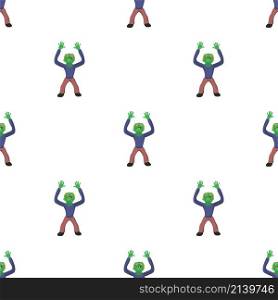 Zombie looks up pattern seamless background texture repeat wallpaper geometric vector. Zombie looks up pattern seamless vector