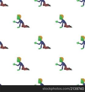 Zombie pulls his hand pattern seamless background texture repeat wallpaper geometric vector. Zombie pulls his hand pattern seamless vector