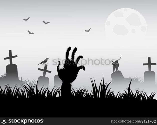 zombie waking for halloween background