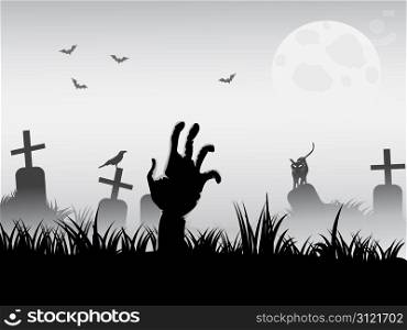 zombie waking for halloween background