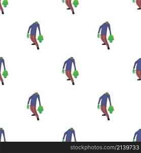 Zombie without head pattern seamless background texture repeat wallpaper geometric vector. Zombie without head pattern seamless vector