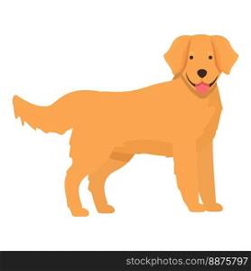 Zoo golden retriever icon cartoon vector. Canine pet. Happy portrait. Zoo golden retriever icon cartoon vector. Canine pet