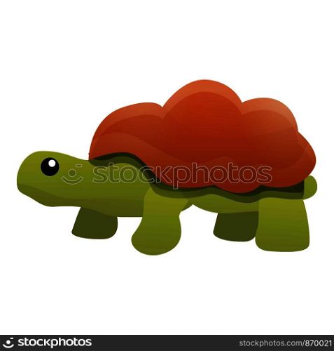 Zoo old turtle icon. Cartoon of zoo old turtle vector icon for web design isolated on white background. Zoo old turtle icon, cartoon style