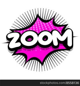 zoom Comic book Speech explosion bubble vector art illustration for comic lovers