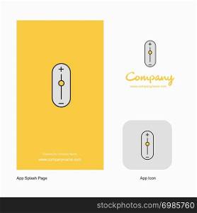 Zoom in zoom out Company Logo App Icon and Splash Page Design. Creative Business App Design Elements