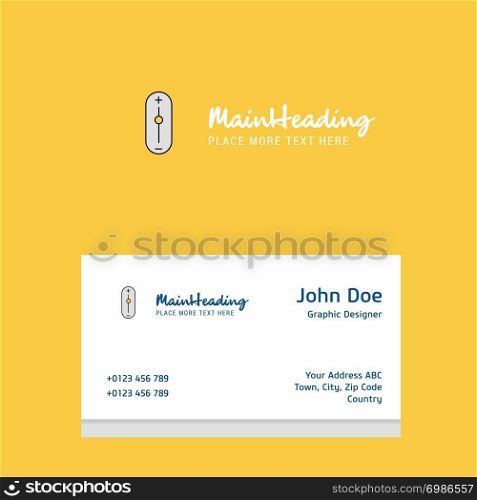 Zoom in zoom out logo Design with business card template. Elegant corporate identity. - Vector