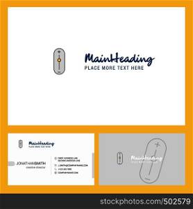 Zoom in zoom out Logo design with Tagline & Front and Back Busienss Card Template. Vector Creative Design