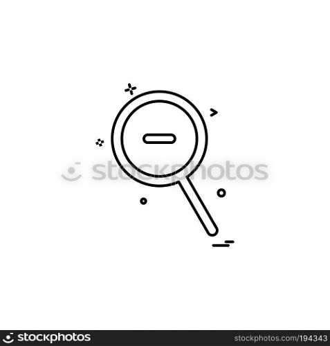 Zoom out icon design vector 