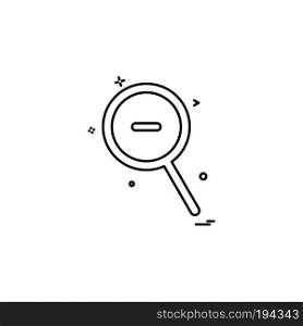 Zoom out icon design vector 