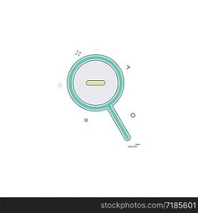 Zoom out icon design vector