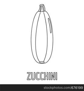 Zucchini icon. Outline illustration of zucchini vector icon for web. Zucchini icon, outline style.