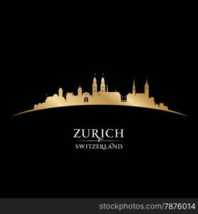 Zurich Switzerland city skyline silhouette. Vector illustration